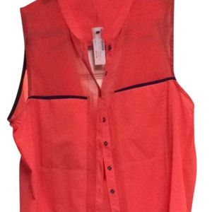 Orange Blouse with Open Back